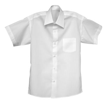 White shirt isolated on the white. Clipping Path included.