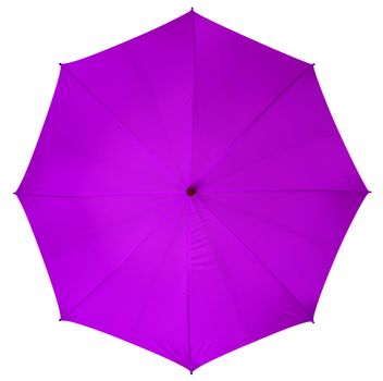 Violet umbrella isolated on white background. Clipping path included.