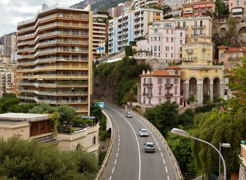 MONTE CARLO, MONACO - JUNE 1, 2014: Architecture of the city near Grand Casino.

Monte Carlo, Monaco - June 1, 2014: Architecture of the city near Grand Casino.