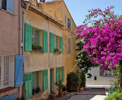 Architecture of Saint Tropez city in French Riviera, France