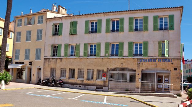SAINT TROPEZ, FRANCE - JUNE 5, 2014: Gendarmerie building. The building is known for movie Gendarme of Saint-Tropez, starring Louis de Funes, 1964.

Saint Tropez, France - June 5, 2014: Gendarmerie building. The building is known for movie Gendarme of Saint-Tropez, starring Louis de Funes, 1964.