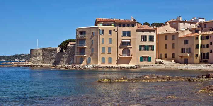 SAINT TROPEZ, FRANCE - JUNE 5, 2014: Architecture of Saint Tropez on the cote d'azur.

Saint Tropez, France - June 5, 2014: Architecture of Saint Tropez on the cote d'azur.