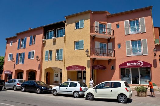 SAINT TROPEZ, FRANCE - JUNE 5, 2014: Architecture of Saint Tropez city in French Riviera, France.

Saint Tropez, France - June 5, 2014: Architecture of Saint Tropez city in French Riviera, France. People are standing on the street..