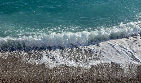 View of Mediterranean sea in Nice, France