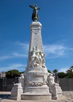 Monument du Centenaire, Promenade des Anglais, Nice, France. Andre-Joseph Allar was inaugurated March 4, 1896 to Albert 1st Gardens. Architect is Jules Febvre. It celebrates centenary of annexation of Nice to France in 1793.