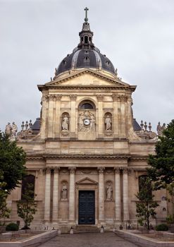 PARIS, FRANCE - JUNE 9: Sorbonne University on June 9, 2014 in Paris, France. Name is derived from College de Sorbonne, founded by Robert de Sorbon (1257) - one of first colleges of medieval University.

Paris, France - June 9, 2014: Sorbonne University in Latin Quarters, Paris. Name is derived from College de Sorbonne, founded by Robert de Sorbon (1257) - one of first colleges of medieval University.