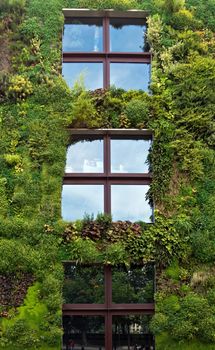 PARIS, FRANCE - JUNE 9, 2014: Quai Branly Museum. The green wall on part of the exterior of the museum was designed and planted by Gilles Clement and Patrick Blanc.

Paris, France - June 9, 2014: Quai Branly Museum. The green wall on part of the exterior of the museum was designed and planted by Gilles Clement and Patrick Blanc.