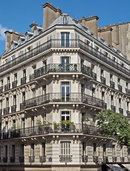 PARIS, FRANCE - JUNE 11, 2014: View of the parisian architecture on the Left Bank.

Paris, France - June 11, 2014: View of the parisian architecture on the Left Bank.