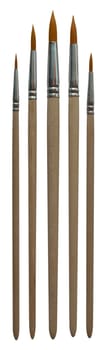 Paint brush set isolated on a white background. Clipping path included.