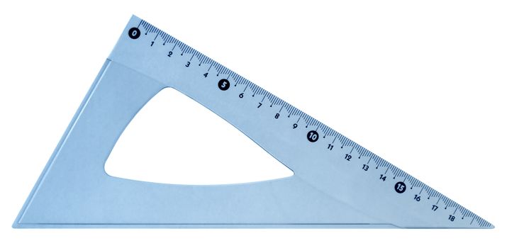 Triangle on a white background. Clipping path included.