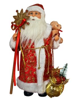 Santa Claus isolated on white. This is mass production. Clipping path included.