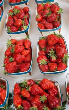 Fresh strawberries on the local market in Nice, France