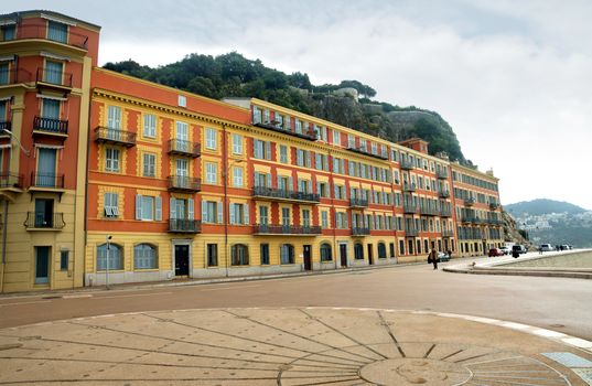 Old architecture of city of Nice, France.