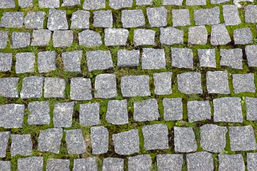 Sidewalk closeup in the park, Nice, France.