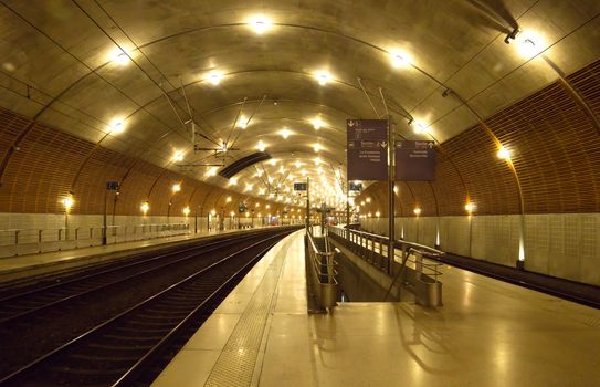 MONACO - APRIL 28:The train station Monaco-Ville of Monaco on April 28, 2013 in Monaco. There are no airports in Monaco and the only way to get there is by railroad, roads or the sea.

Monaco, France - April 28, 2013: The train station Monaco-Ville of Monaco. There are no airports in Monaco and the only way to get there is by railroad, roads or the sea.