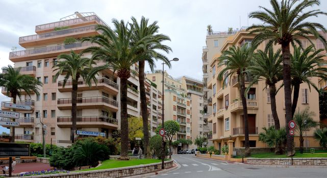 MONTE CARLO, MONACO - APRIL 28: Architecture of residential buildings on April 28, 2013 in Monte Carlo, Monaco. All residential buildings in Monaco is very expensive and fashionable.

Monte Carlo, Monaco - April 28, 2013: Architecture of residential buildings. All residential buildings in Monaco is very expensive and fashionable.