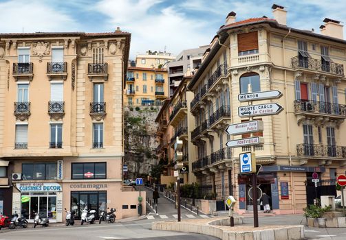 MONTE CARLO, MONACO - APRIL 28: Architecture of residential buildings on April 28, 2013 in Monte Carlo, Monaco. All residential buildings in Monaco is very expensive and fashionable.

Monte Carlo, Monaco - April 28, 2013: Architecture of residential buildings. All residential buildings in Monaco is very expensive and fashionable.
