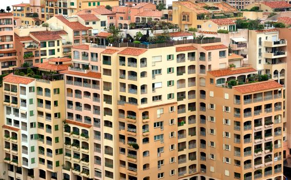 Background buildings of the Fontvielle district of Monte Carlo, Monaco