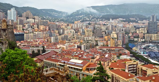 MONACO, MONTE CARLO - APRIL 28: A beautiful view of Monte Carlo (Monaco) from the heights on April 28, 2013 in Monaco, Monte Carlo. Principality of the most popular destination among tourists.

Monaco, Monte Carlo - April 28, 2013: A beautiful view of Monte Carlo (Monaco) from the heights. Principality of the most popular destination among tourists.