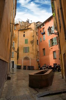 Architecture of city of Nice in the old town