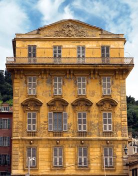 Old building at the Cours Saleya street, Nice, France.