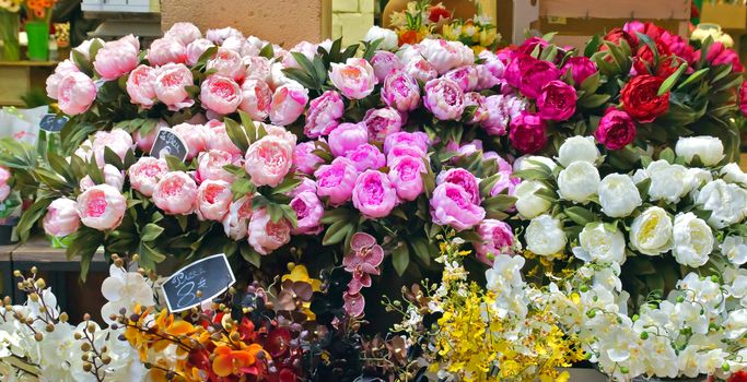 Outdoor flower market in Nice, France
