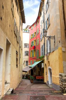 Nice houses in the old town of the city