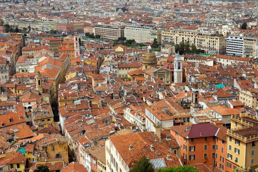 View of the city of Nice from above. France.