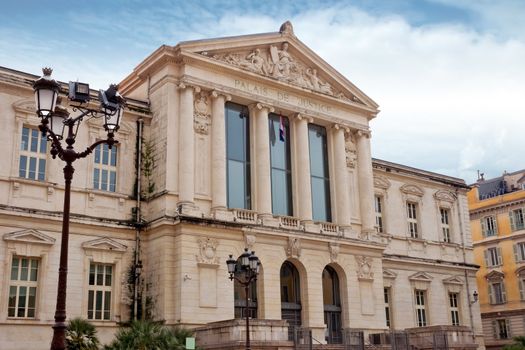 NICE, FRANCE - APRIL 29: The Palace of Justice on April 29, 2013 in Nice, France. The Palace of Justice is located at the square Place du Palais.

Nice, France - April 29, 2013: The Palace of Justice. The Palace of Justice is located at the square Place du Palais.
