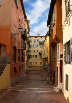 Nice houses in the old town of the city