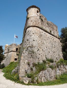 NICE, FRANCE - APRIL 30: Old fortification - Fort du mont Alban on April 30, 2013 in Nice, France. 

Nice, France - April 30, 2013: Old fortification - Fort du mont Alban.