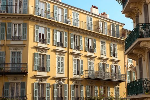 Architecture at  the old town, Nice, France.