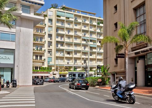MONTE CARLO, MONACO - MAY 1: Architecture of residential buildings near Grand Casino on May 1, 2013 in Monte Carlo, Monaco. 

Monte Carlo, Monaco - May 1, 2013: Architecture of residential buildings. All residential buildings in Monaco is very expensive and fashionable.