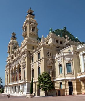MONTE CARLO, MONACO - MAY 1: Front of the Grand Casino on May 1, 2013 in Monte Carlo, Monaco. The Casino is one of the most notable buildings in Principality. 

Monte Carlo, Monaco - May 1, 2013: Front of the Grand Casino. The Casino is one of the most notable buildings in Principality.