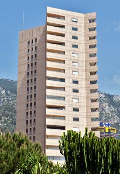 MONTE CARLO, MONACO - MAY 1: Architecture of residential buildings near Grand Casino on May 1, 2013 in Monte Carlo, Monaco. 

Monte Carlo, Monaco - May 1, 2013: Architecture of residential buildings. All residential buildings in Monaco is very expensive and fashionable.
