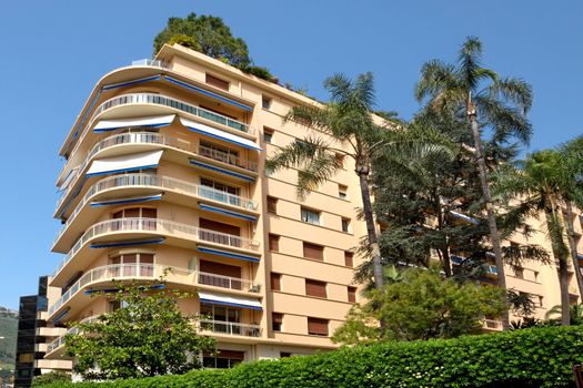 MONTE CARLO, MONACO - MAY 1: Architecture of residential buildings near Grand Casino on May 1, 2013 in Monte Carlo, Monaco.

Monte Carlo, Monaco - May 1, 2013: Architecture of residential buildings. All residential buildings in Monaco is very expensive and fashionable.