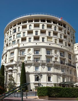 MONTE CARLO, MONACO - MAY 1: Hotel de Paris on May 1, 2013 in Monte Carlo, Monaco. Hotel de Paris - a luxury resort hotel in the heart of Monaco on the Mediterranean coast, built in 1864.

Monte Carlo, Monaco - May 1, 2013: Hotel de Paris - a luxury resort hotel in the heart of Monaco on the Mediterranean coast, built in 1864.