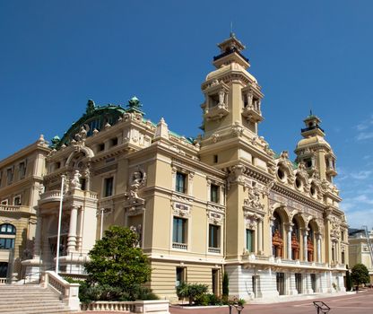 Opera de Monte Carlo-Salle Garnier. Monaco. 

MONTE CARLO, MONACO - MAY 1: Opera House in Monte Carlo on May 1, 2013 in Monte Carlo, Monaco. Built in 1893 by French architect Charles Garnier.