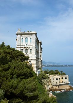 View of Oceanographic Museum of Monte Carlo, Monaco. 