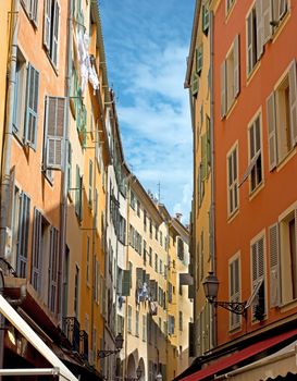 Nice houses in the old town of the city