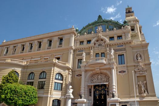 MONTE CARLO, MONACO - MAY 1: Front of the Grand Casino on May 1, 2013 in Monte Carlo, Monaco. The Casino is one of the most notable buildings in Principality. 

Monte Carlo, Monaco - May 1, 2013: Front of the Grand Casino. The Casino is one of the most notable buildings in Principality.