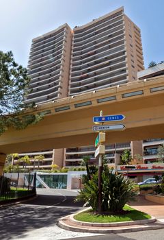 MONTE CARLO, MONACO - MAY 1: Architecture of residential buildings near Grand Casino on May 1, 2013 in Monte Carlo, Monaco. 

Monte Carlo, Monaco - May 1, 2013: Architecture of residential buildings. All residential buildings in Monaco is very expensive and fashionable.