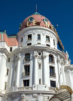 NICE, FRANCE - MAY 4: Luxury Hotel Negresco on May 4, 2013 in Nice, France. Hotel Negresco is the famous luxury hotel on the Promenade des Anglais in Nice, a symbol of the Cote d'Azur.

Nice, France - May 4, 2013: Luxury Hotel Negresco on English Promenade in Nice, French Riviera. Hotel Negresco is the famous luxury hotel on the Promenade des Anglais in Nice, a symbol of the Cote d'Azur.