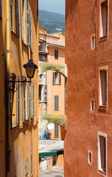 Typical street in Nice, France