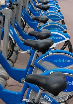 NICE, FRANCE - MAY 5: Public Bicycles Sharing Station on Promenade Des Anglais on May 5, 2013 in Nice, France. One of 120 stations in Nice. This service offers over 1200 self-service bicycles.

Nice, France - May 5, 2013: Public Bicycles Sharing Station on Promenade Des Anglais. One of 120 stations in Nice. This service offers over 1200 self-service bicycles.