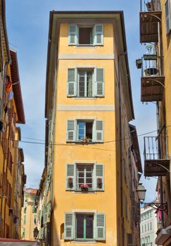 NICE, FRANCE - MAY 4: Architecture of city of Nice in the southern France on May 4, 2013 in Nice, France. Nice is a symbol of Provence Alpes Cote d'Azur.

Nice, France - May 4, 2013: Architecture of city of Nice in the southern France. Nice is a symbol of Provence Alpes Cote d'Azur.