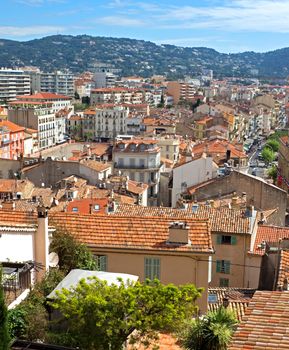 Old district in historical centre of Cannes, France. Cannes is a city located in the French Riviera. City founded by the Romans in 42 BC.