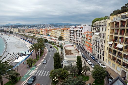 NICE, FRANCE - MAY 5: Panoramic view of city on May 5, 2013 in Nice, France. One of the main resorts of the Cote d'Azur (French Riviera).

Nice, France - May 05, 2013 : Panoramic view of city. One of the main resorts of the Cote d'Azur (French Riviera).