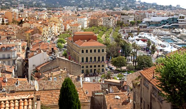 CANNES, FRANCE - MAY 6: Old district in historical centre on May 6, 2013 in Cannes, France. City founded by the Romans in 42 BC.

Cannes, France - May 6, 2013: Old district in historical centre of Cannes, France. Cannes is a city located in the French Riviera. The city is also famous for its luxury shops, restaurants, and hotels. City founded by the Romans in 42 BC.