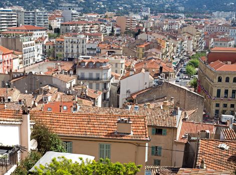 CANNES, FRANCE - MAY 6: Old district in historical centre on May 6, 2013 in Cannes, France. City founded by the Romans in 42 BC.

Cannes, France - May 6, 2013: Old district in historical centre of Cannes, France. Cannes is a city located in the French Riviera. The city is also famous for its luxury shops, restaurants, and hotels. City founded by the Romans in 42 BC.